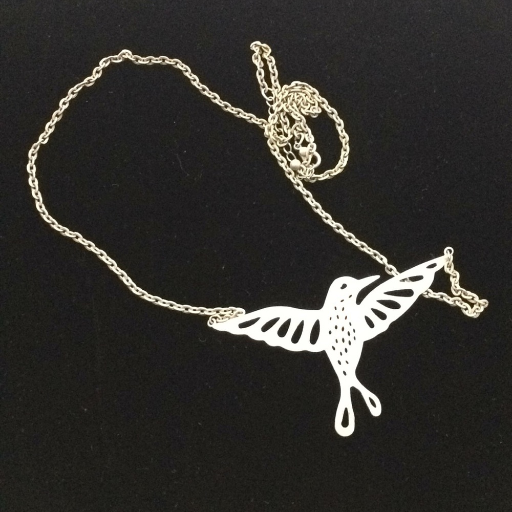 Metal Flying Bird Pendant Necklace